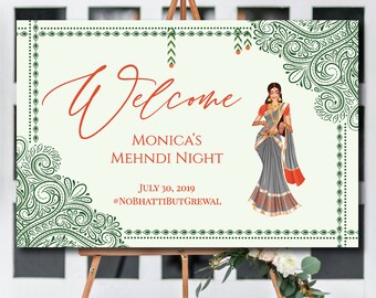 Mehndi Night Welcome Sign